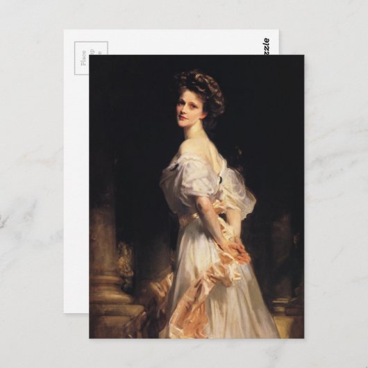 John Singer Sargent - Nancy Astor - Fijn Art. Briefkaart (Voorkant / Achterkant)
