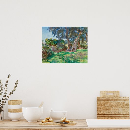 John Singer Sargent - Olive Trees, Corfu Poster (Keuken)