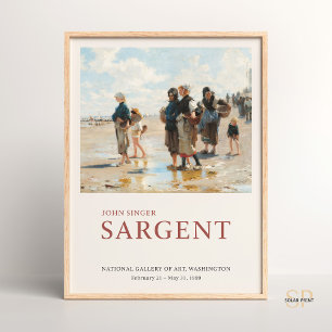 John Singer Sargent Op weg naar visschilderij Poster