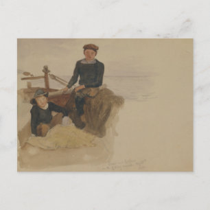 John Singer Sargent - Oscar en Bobino over de vis Briefkaart