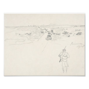 John Singer Sargent - Road naar Peronne Foto Afdruk