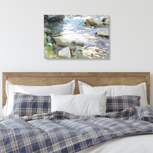 John Singer Sargent - Stream en Rocks Canvas Afdruk (Insitu (Slaapkamer))