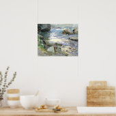 John Singer Sargent - Stream en Rocks Poster (Keuken)