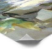 John Singer Sargent - Stream en Rocks Poster (Hoek)