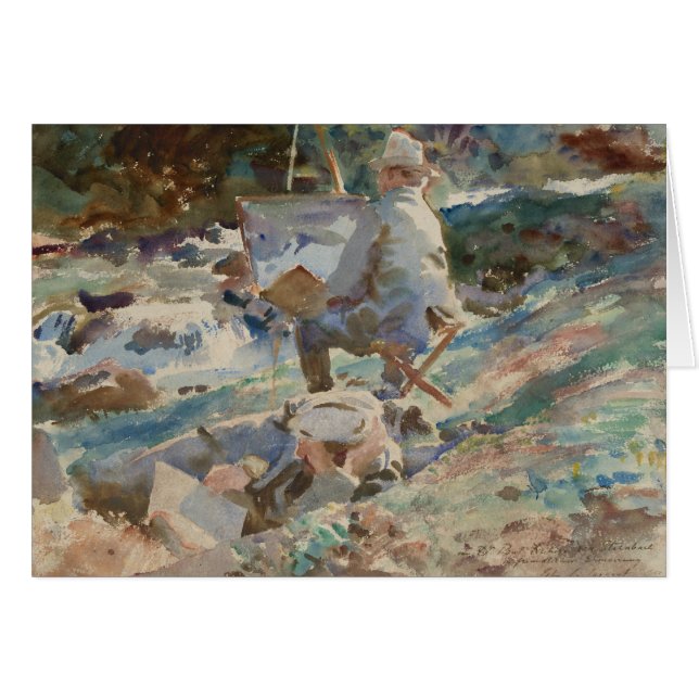 John Singer Sargent - Un artiste à son Easel (Devant horizontal)