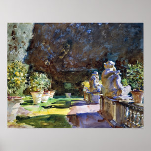 John Singer Sargent Villa di Marlia, Lucca A Fount Poster