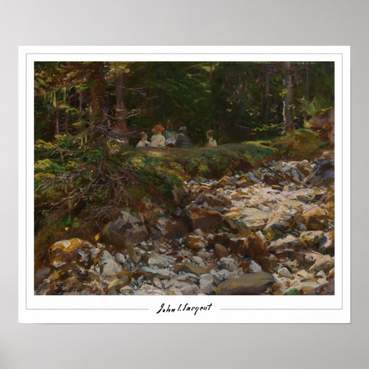 John Singer Sargent Zedign affiche d'art #7 (Devant)