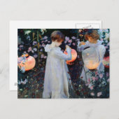 John Singer Sargent's anjer, Lily, Lily, Roos Briefkaart (Voorkant / Achterkant)
