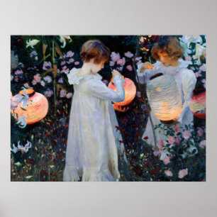 John Singer Sargent's anjer, Lily, Lily, Roos Poster