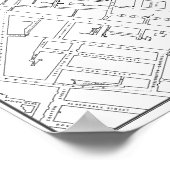 John Snow: Cholera Map of London, 1854 Poster (Hoek)