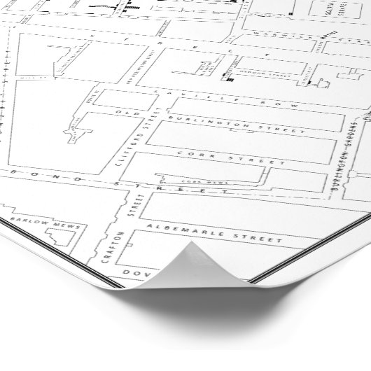 John Snow: Cholera Map of London, 1854 Poster (Hoek)