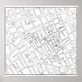 John Snow: Cholera Map of London, 1854 Poster (Voorkant)