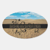 John Steinbeck Inspirerend Quote "Ideeën" Ovale Sticker (Voorkant)