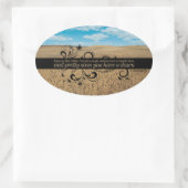 John Steinbeck Inspirerend Quote "Ideeën" Ovale Sticker (Tas)