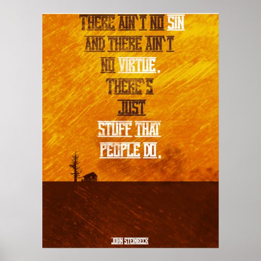 John Steinbeck Quote Minimalistisch Poster (Voorkant)