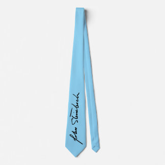 John Steinbeck Signature Necktie - Blue Stropdas