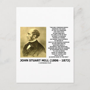 John Stuart Mill Freedom Nastreven van een goede e Briefkaart