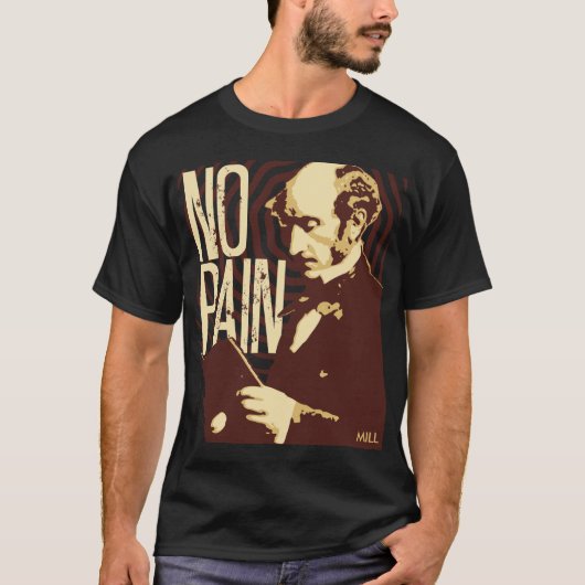 John Stuart Mill - Geen pijn T-shirt (Voorkant)