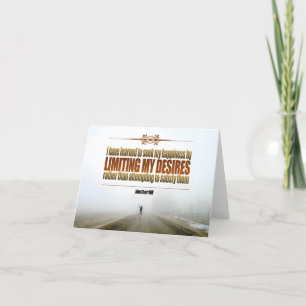 John Stuart Mill Inspirerend citaat "Happiness" Bedankkaart