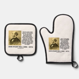 John Stuart Mill Truth verzamelt meer offerte Ovenwant & Pannenlap Set