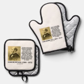 John Stuart Mill Truth verzamelt meer offerte Ovenwant & Pannenlap Set (Voorkant / Achterkant)