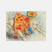 John Tenniel | Witte konijn Fleece Deken (Voorkant (Horizontaal))