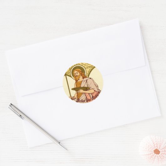 John the Baptist (RLS 06) Ronde Sticker (Envelop)
