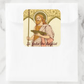John the Baptist (RLS 06) Vierkante Sticker (Tas)