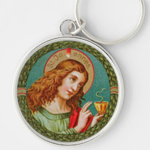 John the Evangelist (JMAS 06) Round Metal Sleutelhanger