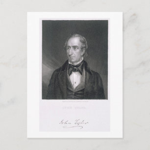 John Tyler, gegraveerd door John B. Forrest (1814- Briefkaart