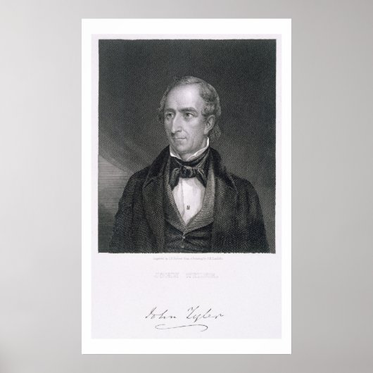 John Tyler, gegraveerd door John B. Forrest (1814- Poster (Voorkant)