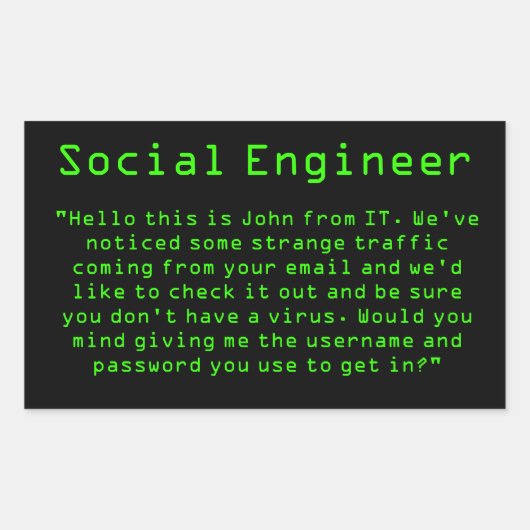 "John van IT" pionnen Rechthoekige Sticker (Voorkant)