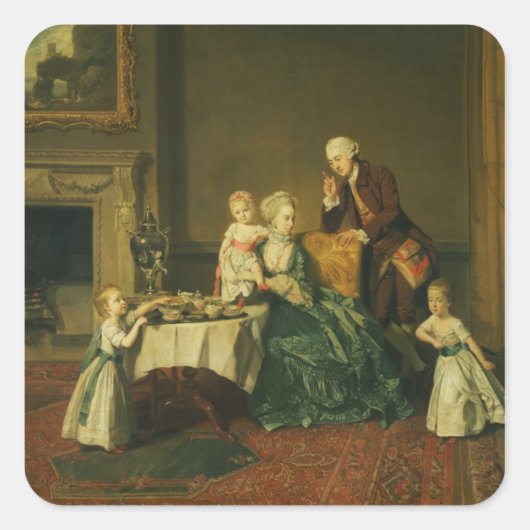 John Verney Vierkante Sticker (Voorkant)