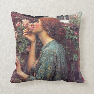 John W. Waterhouse Pre-Raphaelite Roos Pillow Kussen