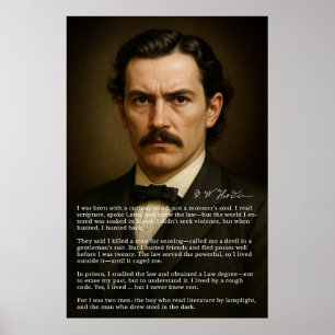 John Wesley Hardin Outlaw met de geest van een g Poster