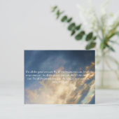 John Wesley Living Quote met Blue Sky Clouds Briefkaart (Staand voorkant)