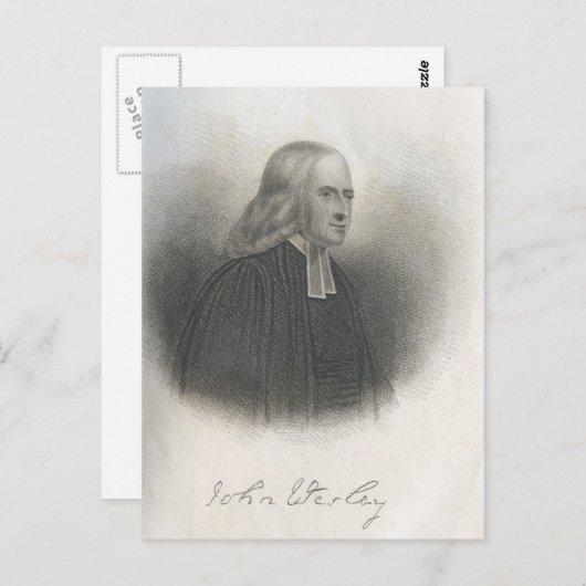 John Wesley Methodist stichter Briefkaart (Voorkant / Achterkant)