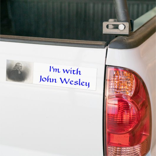 John Wesley Methodist stichter Bumpersticker (Op Truck)