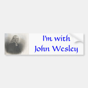 John Wesley methodistenstichter Bumpersticker