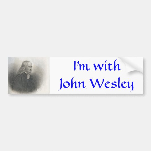 John Wesley methodistenstichter Bumpersticker (Voorkant)