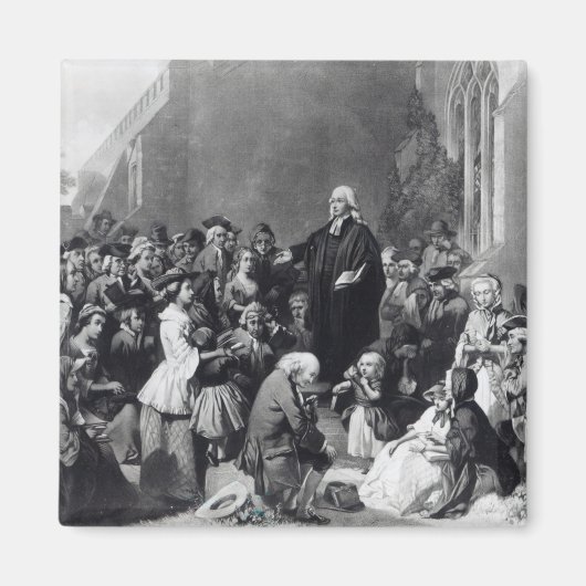 John Wesley preaching Magneet (Voorkant)