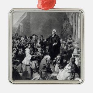 John Wesley preaching Metalen Ornament