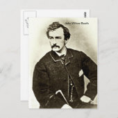 John Wilkes Booth Briefkaart (Voorkant / Achterkant)