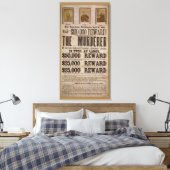 John Wilkes Booth wilde poster Abe Lincoln moord Canvas Afdruk (Insitu (Slaapkamer))
