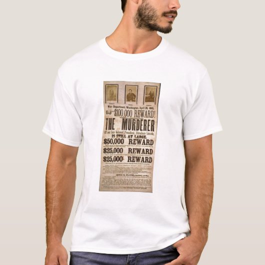 John Wilkes Booth wilde poster T-shirt (Voorkant)