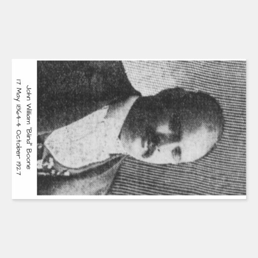 John William "Blind" Boone Rechthoekige Sticker (Voorkant)