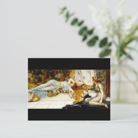 John William Godward-Mischief en Repose Briefkaart (Staand voorkant)