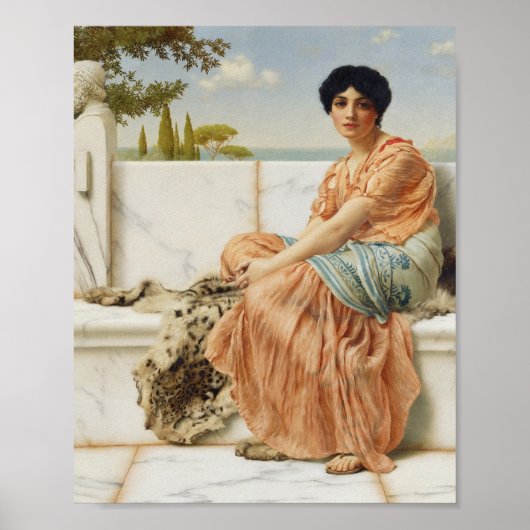 John William Godward - Reverie Poster (Voorkant)