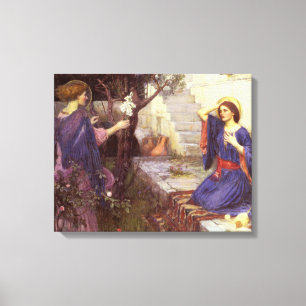 John William Waterhouse - De aankondiging Canvas Afdruk
