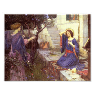 John William Waterhouse - De aankondiging Foto Afdruk